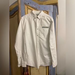 Button Down with Liberty Print Details